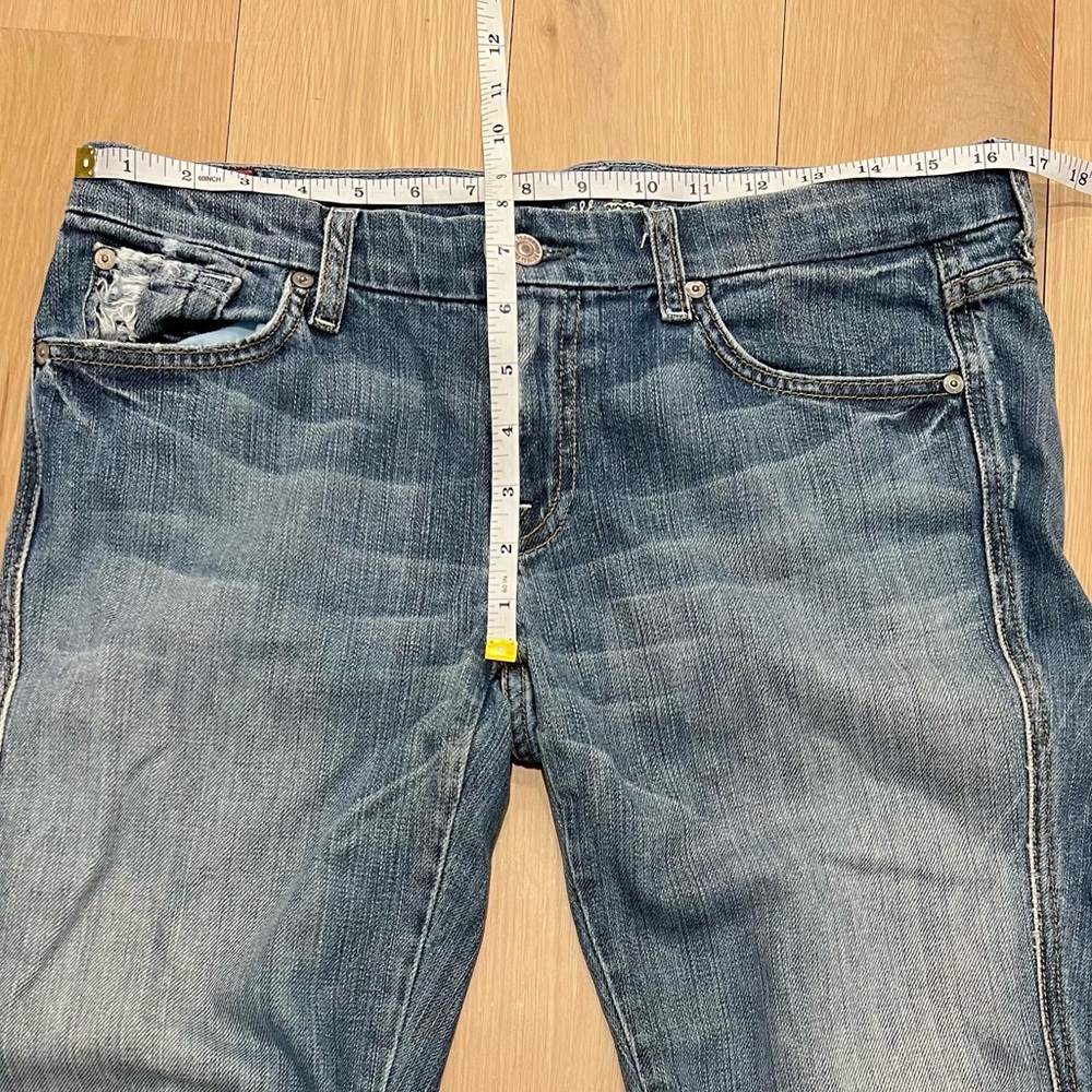 7 For All Mankind 7FAM "A" Pocket Bootcut Wide Flare Leg Jeans Blue Size 30 - Picture 12 of 16